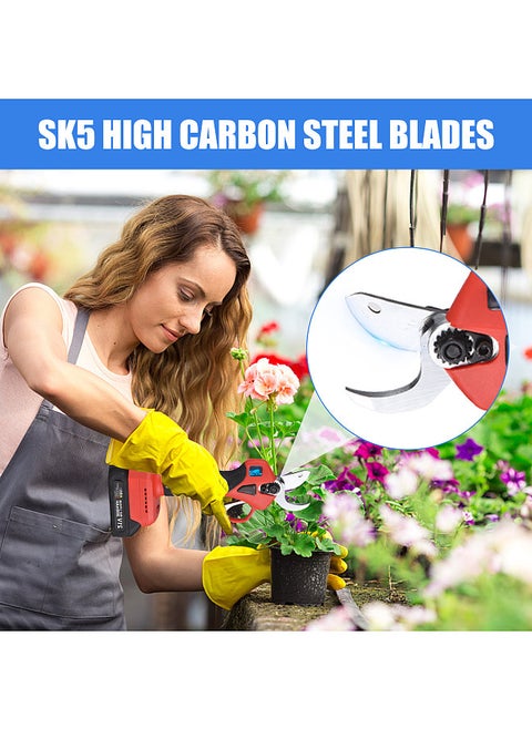 Electric Pruning Shears 30mm/1.2 Inch Cutting Diameter 2 Pack 48V 2000mAh Lithium-ion Battery Powered Cordless Portable Electric Pruner with Replacement Blade Set Pruning for Tree Branch
