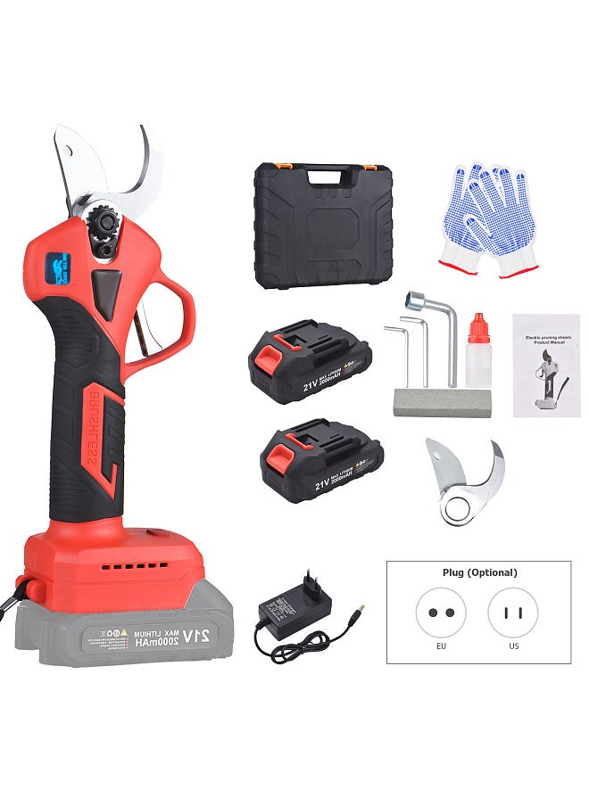 Generic - Electric Pruning Shears 30mm/1.2 Inch Cutting Diameter 2 Pack 48V 2000mAh Lithium-ion Battery Powered Cordless Portable Electric Pruner with Replacement Blade Set Pruning for Tree Branch - Image 1