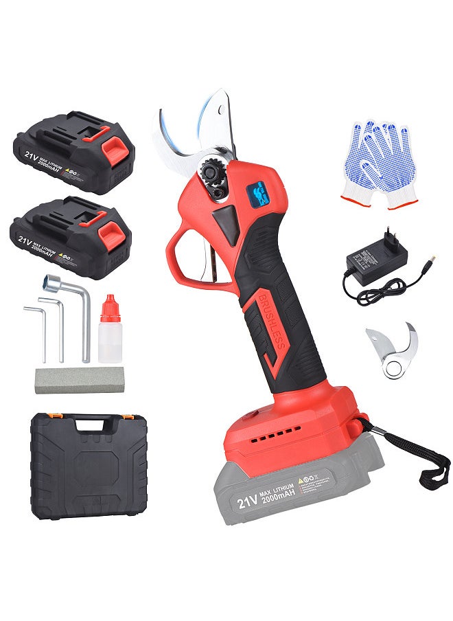 Generic - Electric Pruning Shears 30mm/1.2 Inch Cutting Diameter 2 Pack 48V 2000mAh Lithium-ion Battery Powered Cordless Portable Electric Pruner with Replacement Blade Set Pruning for Tree Branch - Image 1