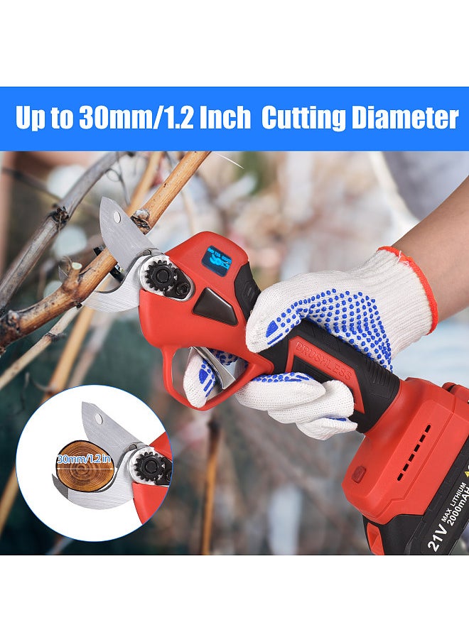 Generic - Electric Pruning Shears 30mm/1.2 Inch Cutting Diameter 2 Pack 48V 2000mAh Lithium-ion Battery Powered Cordless Portable Electric Pruner with Replacement Blade Set Pruning for Tree Branch - Image 1