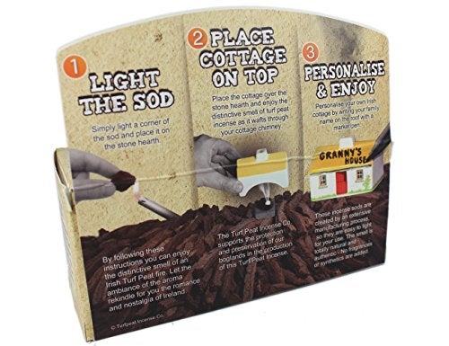 Biddy Murphy Irish Gifts Irish Turf Ceramic Cottage Candle Burner with 12 Irish Peat Briquettes Made in Co. Tipperary - Image 5