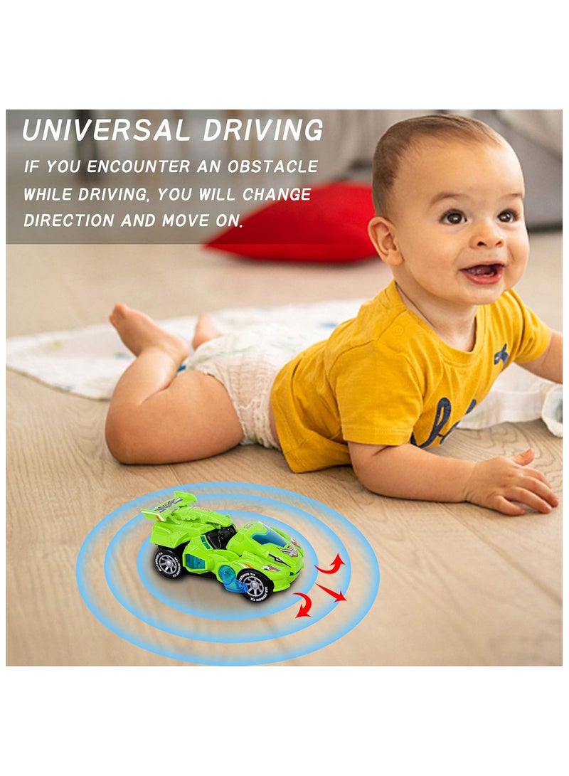 huwairen Transformers Toys for 3-6 Year Old Boys Dinosaur Toys with LED Light and Music Dinosaur Car Gifts for 4 5 6 7 Year Olds (Green)