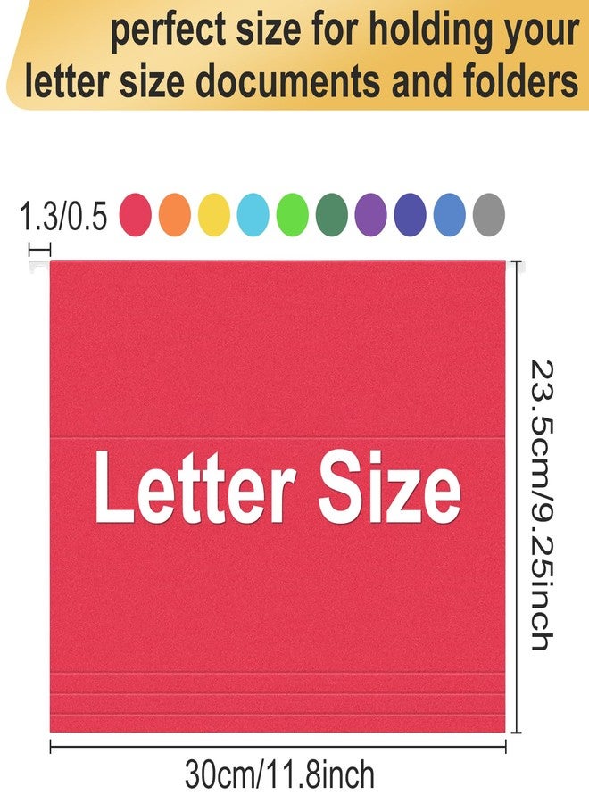 YOPCDJ Hanging File Folders, 50 Pack Letter Size Hanging File folders with 1/5-cut Tabs, Stay Organized for Your Home and Office Bulk File, Documents and Paper, 10 Colors - Image 2
