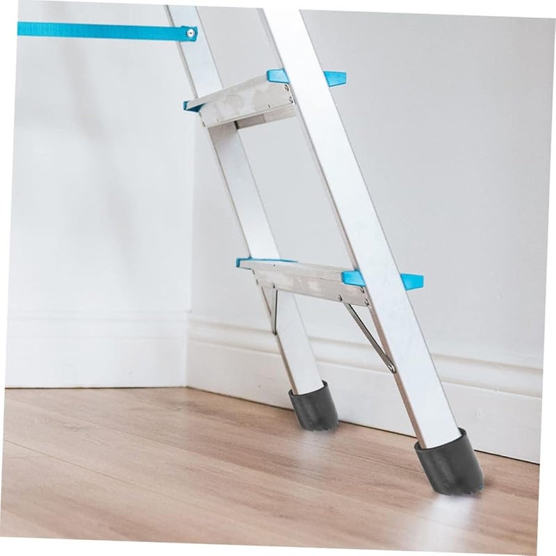 4 قطع أغطية أقدام سلم مطاطية مانعة للانزلاق، وسائد متينة للثبات، تقليل الاهتزاز، سهلة التركيب - Image 4