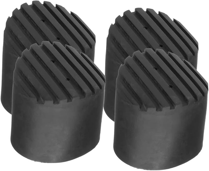 4 قطع أغطية أقدام سلم مطاطية مانعة للانزلاق، وسائد متينة للثبات، تقليل الاهتزاز، سهلة التركيب - Image 1