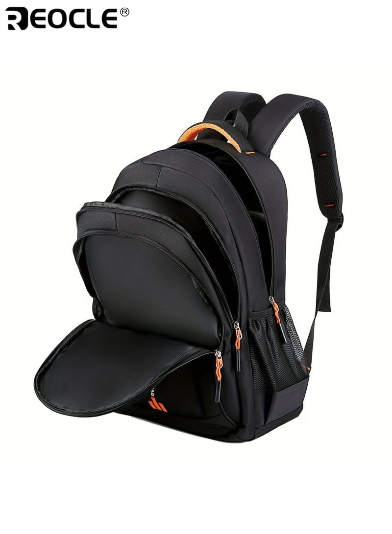 REOCLE Durable Travel Backpack Commuting Bag School Bag with Adjustable Straps College Schoolbag  Large Capacity Laptop Backpack Sturdy Zipper Closure Oxford Fabric - Image 4