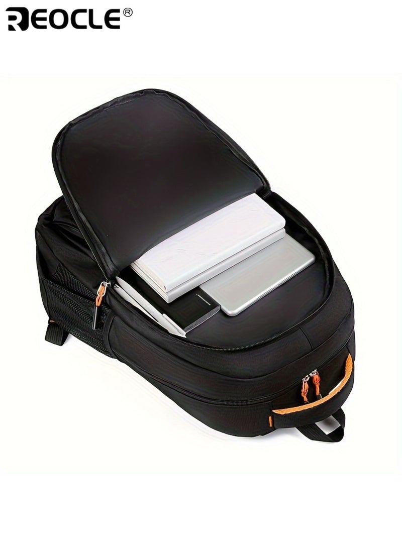 REOCLE Durable Travel Backpack Commuting Bag School Bag with Adjustable Straps College Schoolbag  Large Capacity Laptop Backpack Sturdy Zipper Closure Oxford Fabric - Image 5