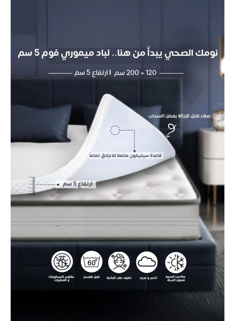SleepLand Medical Memory Foam Mattress Topper 120×200 cm - Image 1