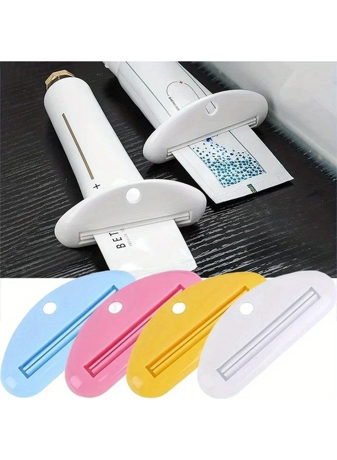 2pcs Manual Toothpaste Squeezer White Plastic Tube Clip For Easy Dispensing Facial Cleanser Cream Bathroom Accessory - Image 1