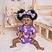 HOOMAI Reborn Baby Black Dolls African American Lifelike Silicone Doll Realistic 18 Inch with Cloth Body Birthday Gift Set for Ages 3 - Image 3