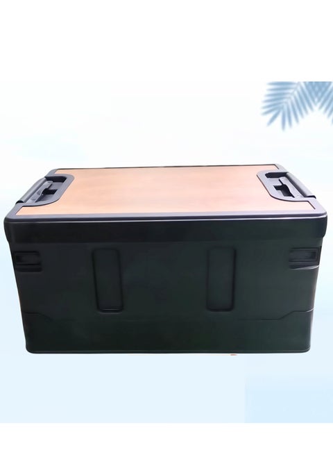 Outdoor Camping Folding Storage Box 35L, Collapsible Storage Box Black, Crates Plastic Storage Box Container Stackable Folding Utility Crates, Cooler Box, Storage Case