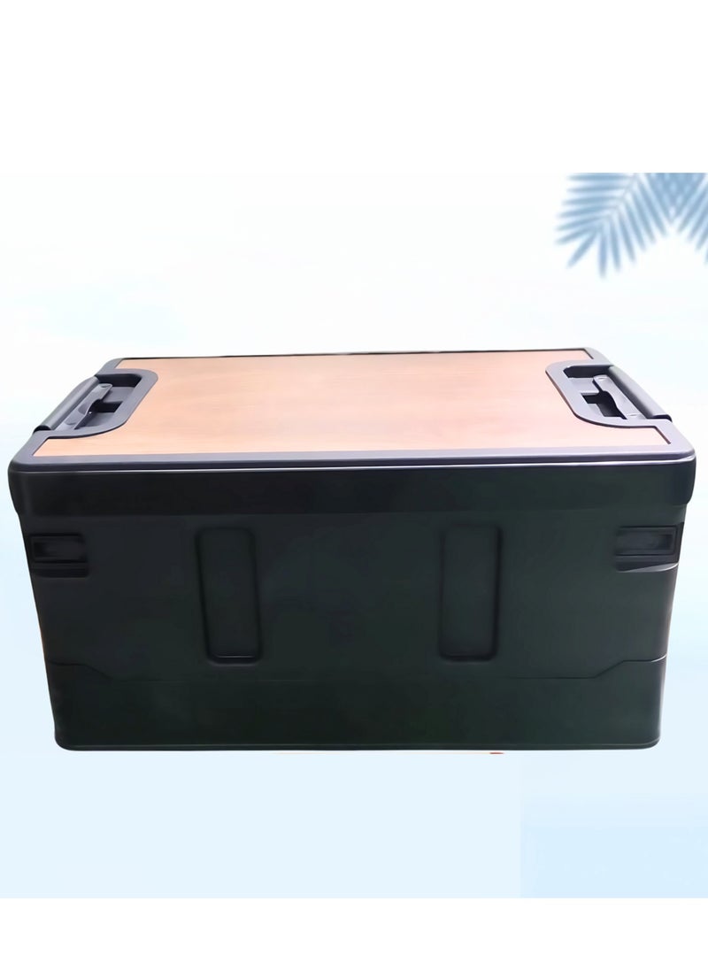 Manful Outdoor Camping Folding Storage Box 35L, Collapsible Storage Box Black, Crates Plastic Storage Box Container Stackable Folding Utility Crates, Cooler Box, Storage Case  - Image 1