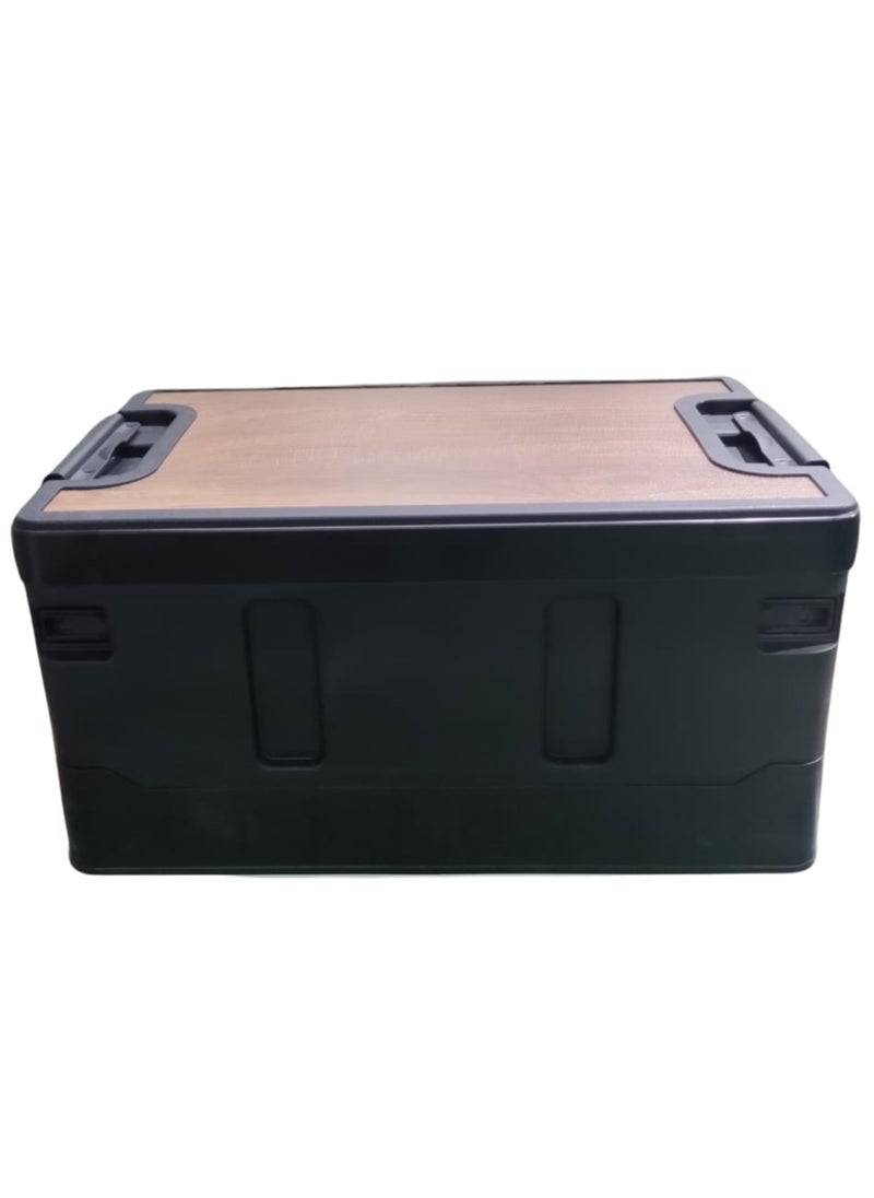 Outdoor Camping Folding Storage Box 35L, Collapsible Storage Box Black, Crates Plastic Storage Box Container Stackable Folding Utility Crates, Cooler Box, Storage Case