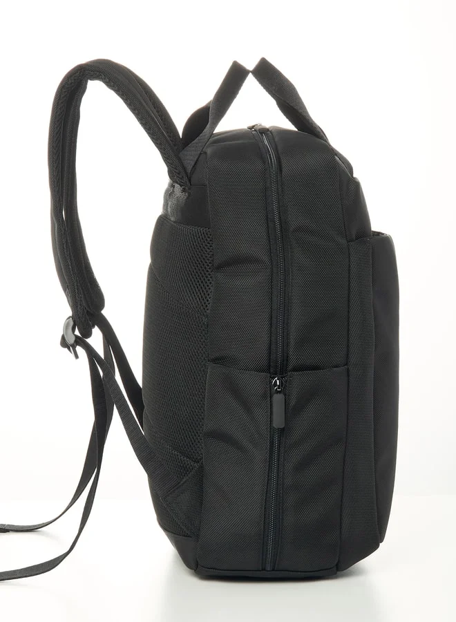 Lee Cooper Applique Backpack with Adjustable Strap and Zip Closure - 41x28x13 cm