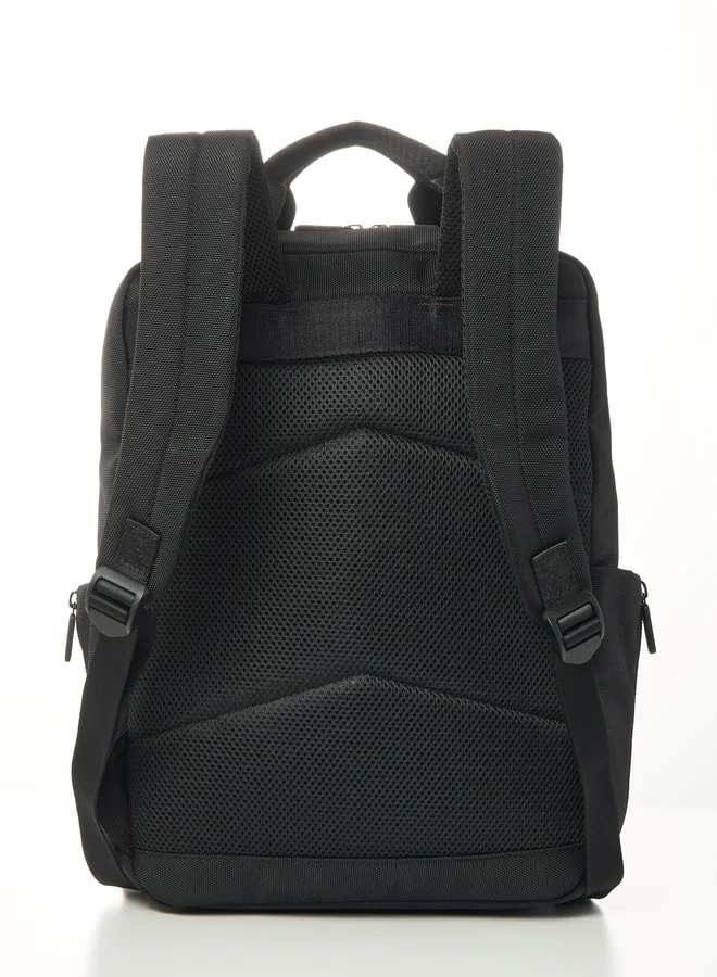 Lee Cooper Applique Backpack with Adjustable Strap and Zip Closure - 41x28x13 cm