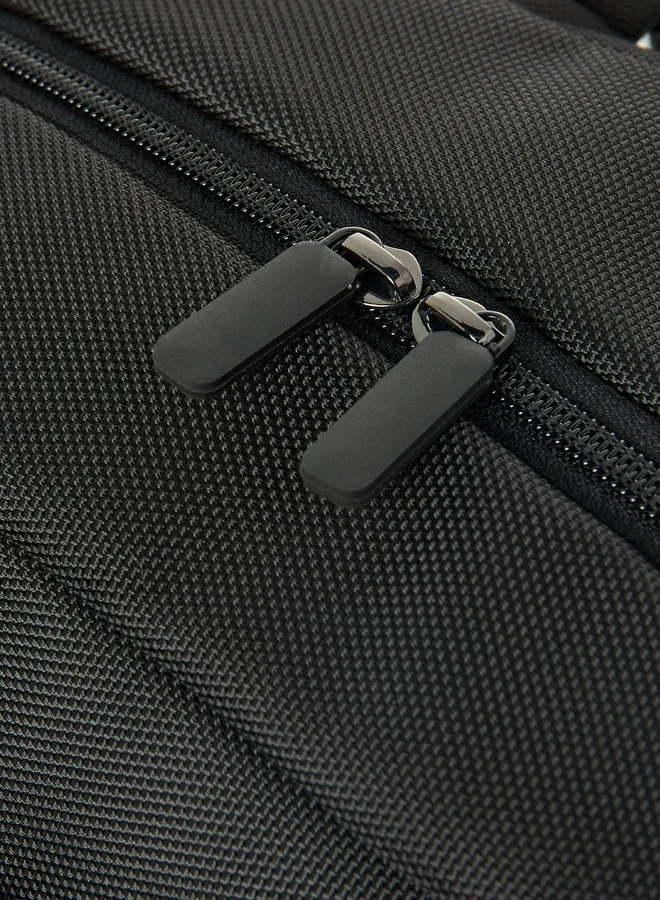 Lee Cooper Applique Backpack with Adjustable Strap and Zip Closure - 41x28x13 cm