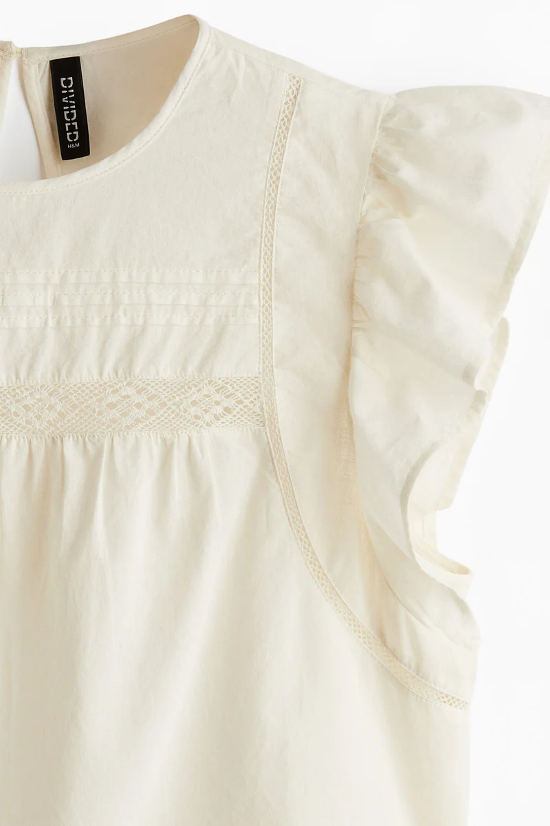 H&M Lace-inset peplum blouse