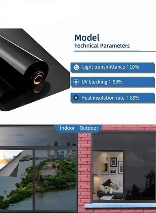 PVC Window Film Sticker,One-Way Privacy Mirror Reflective Film,Sun Blocking Anti UV Reflective Window Tint For Home,60x200cm - Image 5