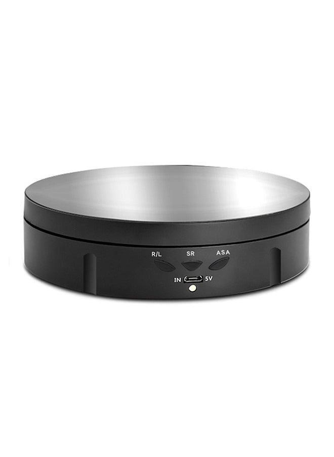 Generic حامل عرض دوار كهربائي دوار 360 درجة مع شحن USB و3 سرعات قابلة للتعديل لعرض الصور الفوتوغرافية والمجوهرات والساعات والمقتنيات  - Image 1
