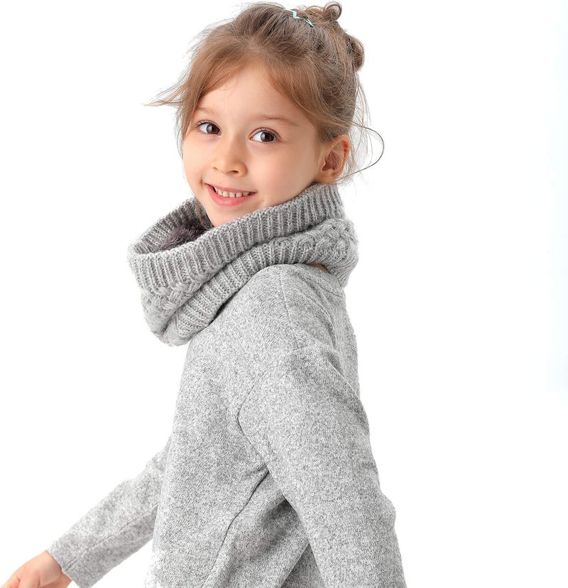 EPEIUS Kids Winter Scarf,Polar Fleece Neck Warmer for Boys & Girls,Soft Thermal Infinity Scarf for Cold Weather Outdoor - Image 2