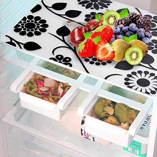 KANUSHI Industries® 1Pc Fridge Cover for Top with 6 Utility Pockets + 1 Handles Covers + 3 Fridge Mats (VAR-FRI-BLACK-BOX-TOP-COMBO-M-3) - Image 3