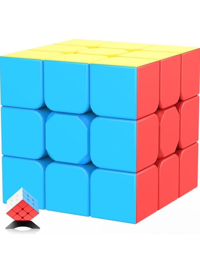 Speed Cube 3x3x3  Stickerless with Cube Tutorial - Turning Speedily Smoothly Magic Cubes 3x3 Puzzle Game Brain Toy for Kids and Adult - Image 1