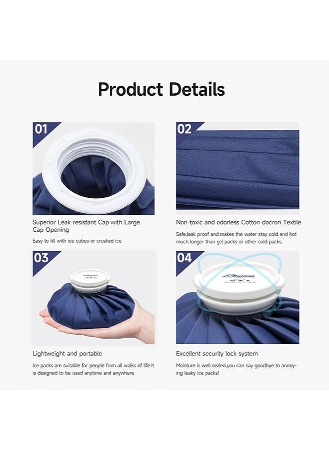 Generic Ice Pack for Injuries Reusable, Ice Bags Hot Water Bag for Hot  Cold Therapy and Pain Relief with Cover, No-Leak Elastic Breathable Ice Bag, Size 11  - Image 3