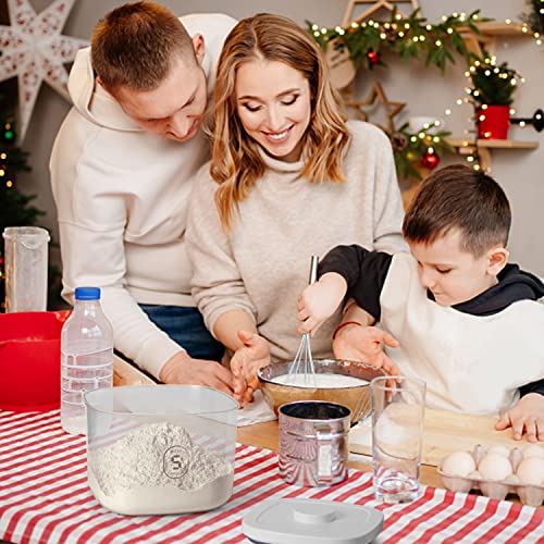 LivLab 10 Lbs Storage Container Bin Rice Dispenser with Measuring Cup Food Cereal Container Bins Household for Kitchen Pantry Organization - Image 4