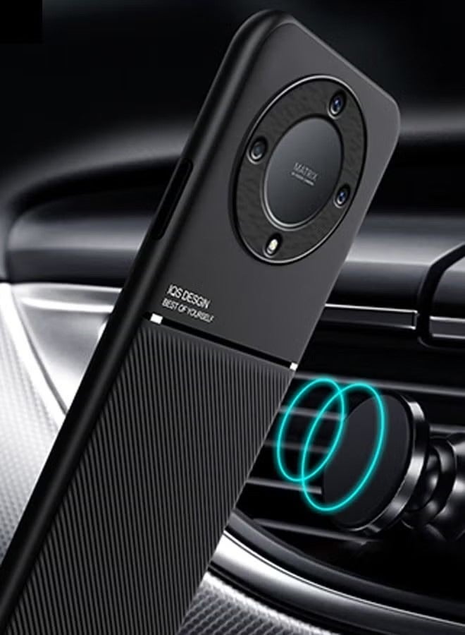 Protective Case Cover For Honor X9a  Case, Drop Protection Back Case, Shockproof Silcone Phone Case , Anti Scratch Luxury Case,Magnetic Scrub Case  for Honor X9a 5G Black - Image 3