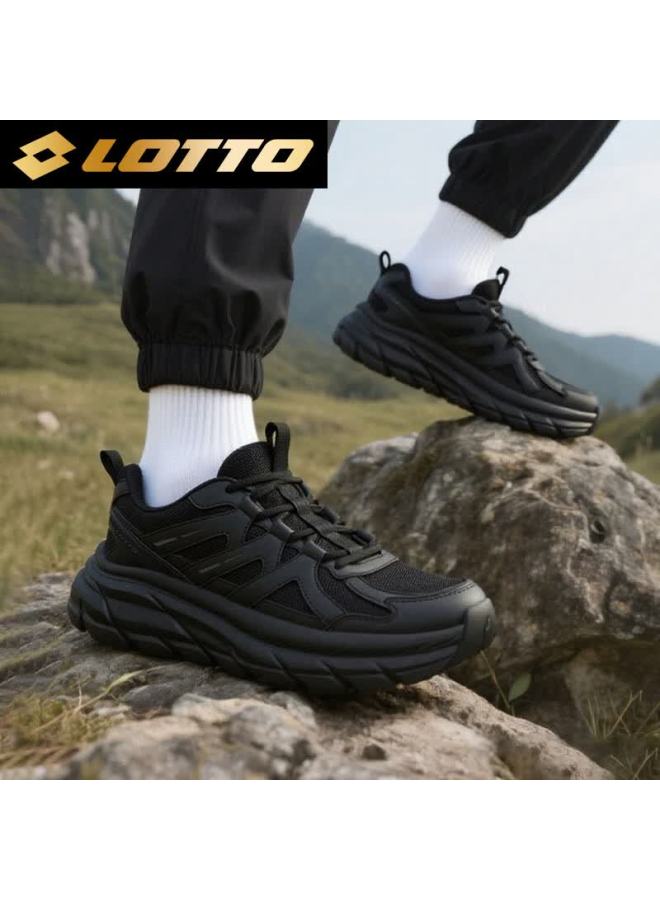 Lotto Casual Men's Outdoor Hiking Spring Sports Running Shoes Durable Off-road Trekking Shoes Men 068 Black Size 39 - Image 3