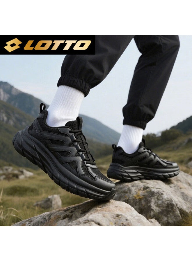 Lotto Casual Men's Outdoor Hiking Spring Sports Running Shoes Durable Off-road Trekking Shoes Men 068 Black Size 39 - Image 2