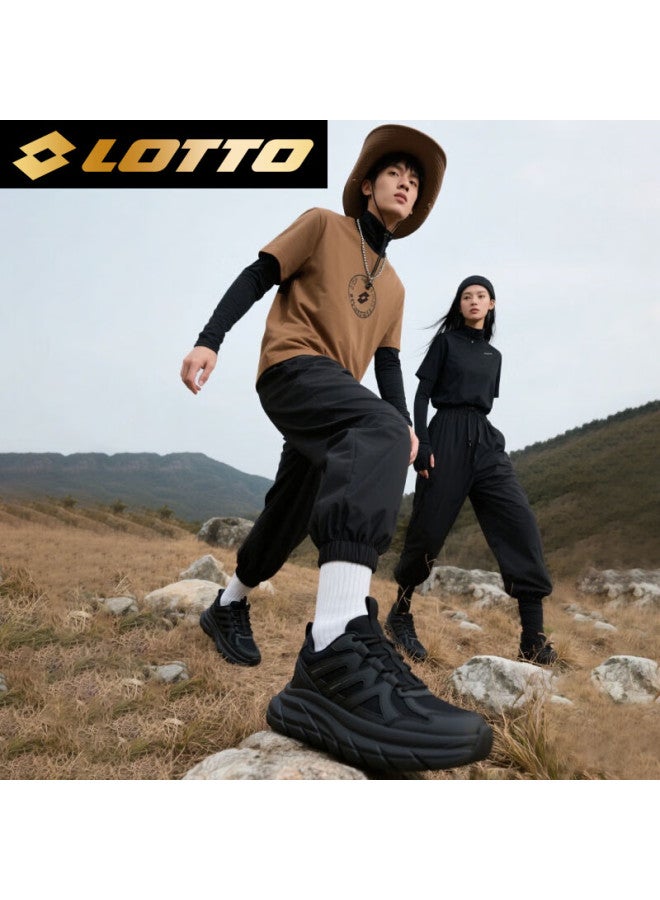 Lotto Casual Men's Outdoor Hiking Spring Sports Running Shoes Durable Off-road Trekking Shoes Men 068 Black Size 39 - Image 1