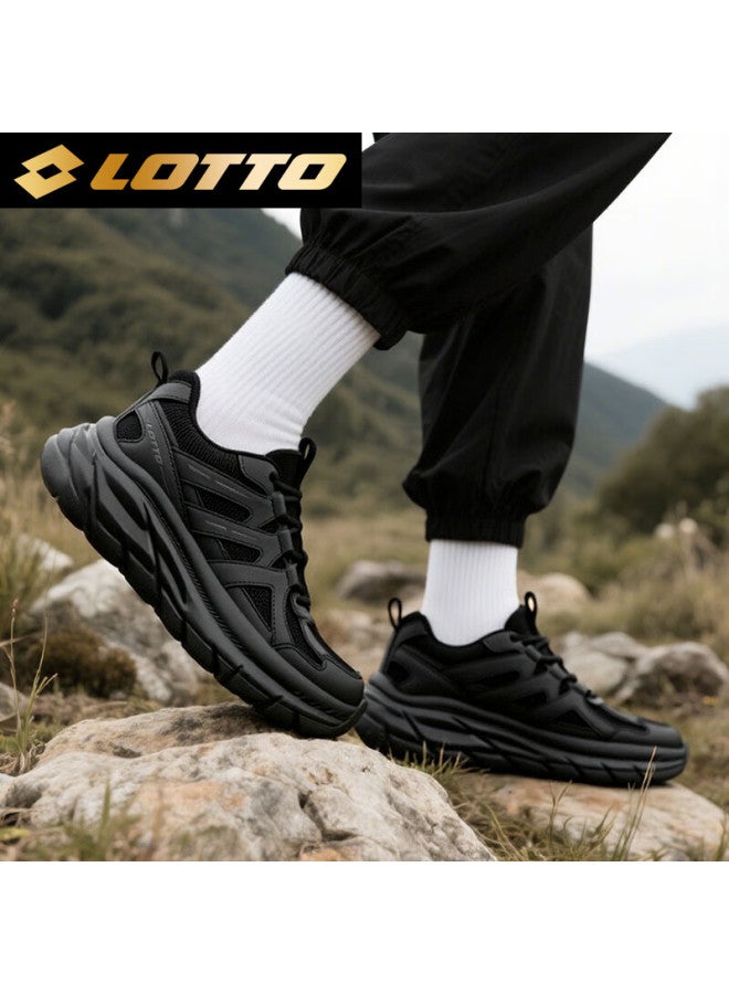 Lotto Casual Men's Outdoor Hiking Spring Sports Running Shoes Durable Off-road Trekking Shoes Men 068 Black Size 39 - Image 4