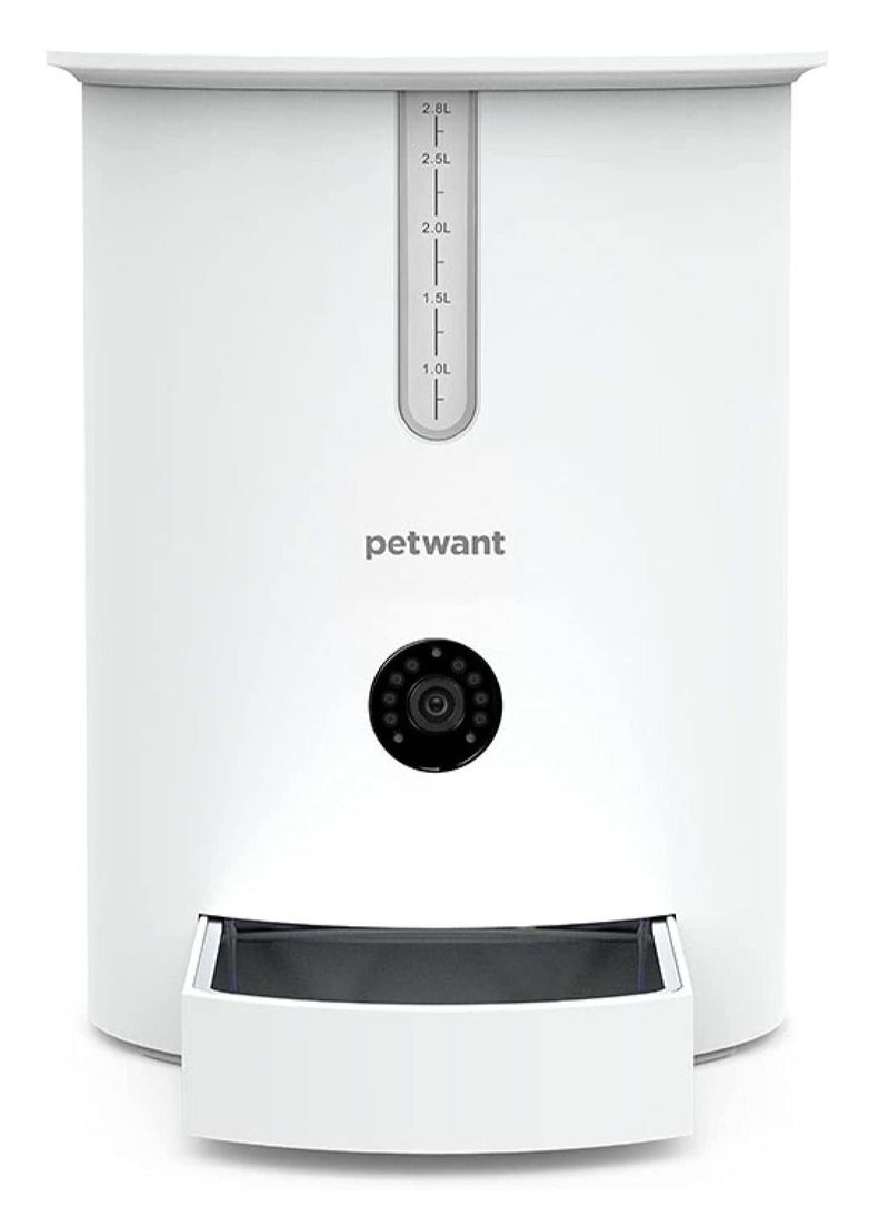 Petwant 2.8L Automatic Cat Feeder with Camera Two Way Talk, Feeding Alarm, Night Vision Function and App Control Suitable for Dogs Pet & Small Animals  - Image 1