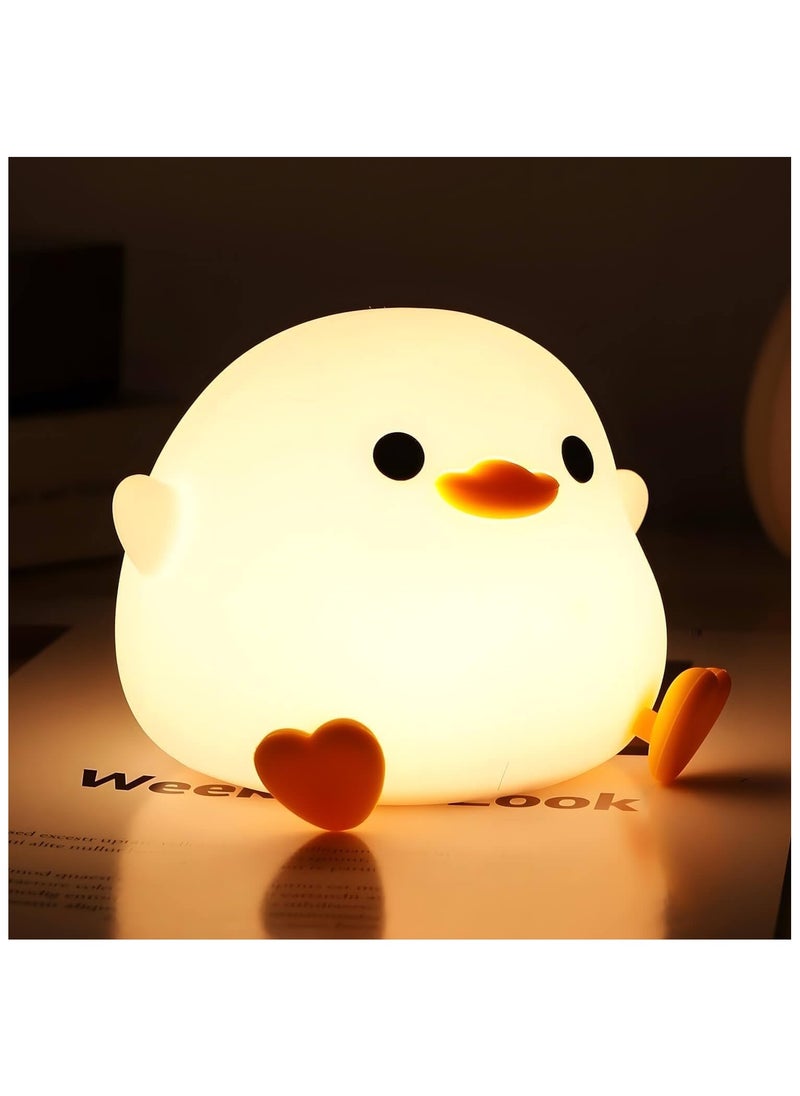 Generic Cute Duck Lamp,Do Do Duck Night Light,Silicone Squishy Nursery Bedside Lamp,USB Rechargeable Touch Table Lampfor Bedrooms, Living Room Decor Gift Toy  - Image 1