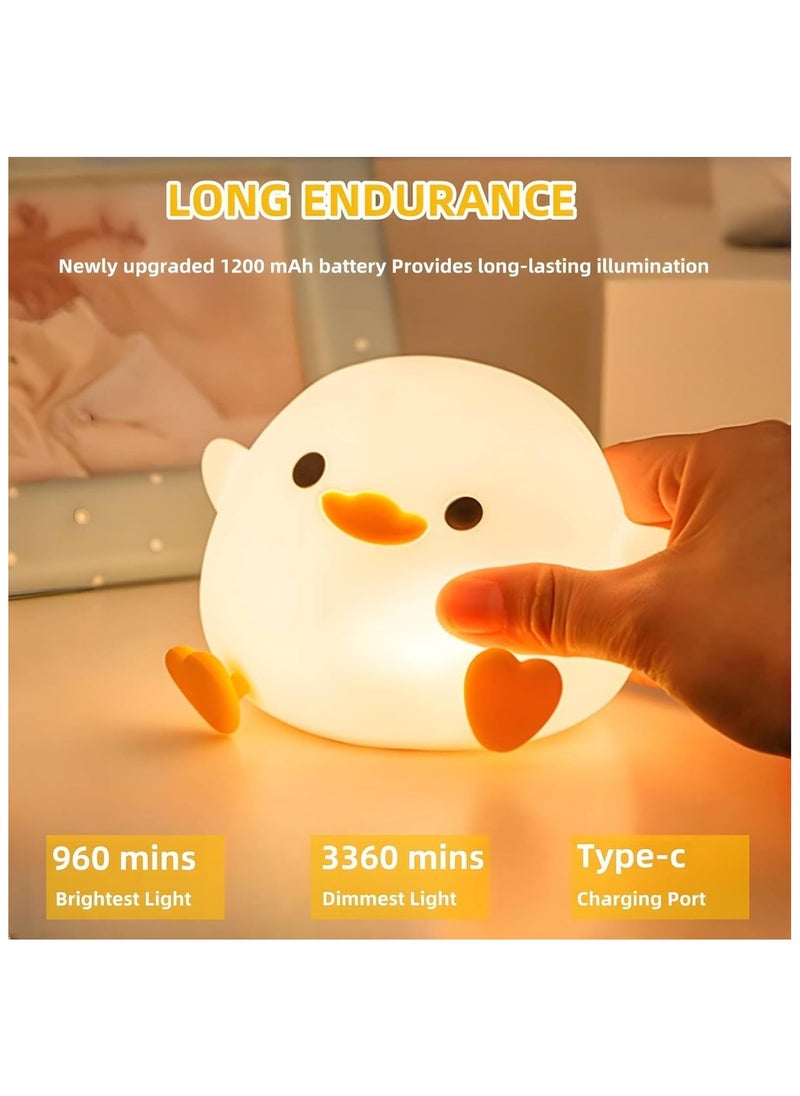 Generic Cute Duck Lamp,Do Do Duck Night Light,Silicone Squishy Nursery Bedside Lamp,USB Rechargeable Touch Table Lampfor Bedrooms, Living Room Decor Gift Toy  - Image 2