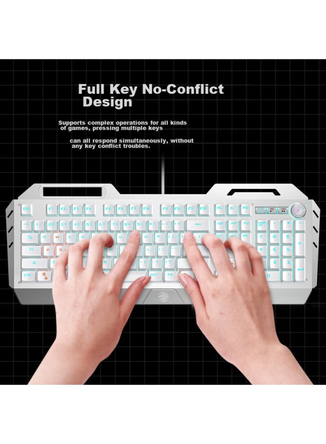 Eweadn Tk900 Mechanical Keyboard And Mouse Combo, Gaming Wired Keyboard And Mouse Set For Desktop And Laptop, Office Use, External Multi-function K, Red Switch, For Pubg And Other Games - Image 5