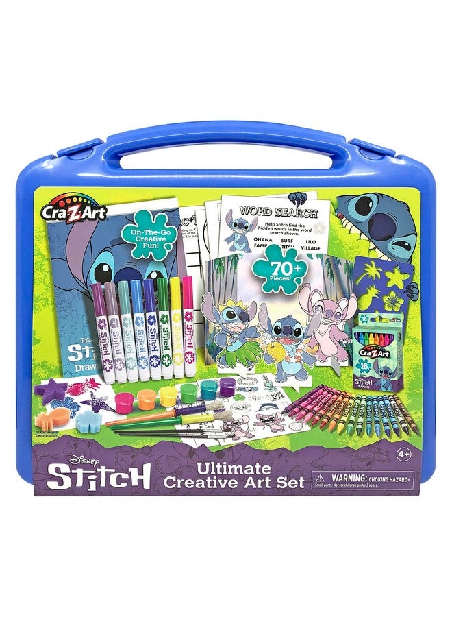 Cra-Z-Art Disney Stitch Kids Ultimate Creative Activity Arts & Crafts Case, 70+ Pieces for Creative Fun with Fan Favorite Stitch, Boys Girls Gift - Image 1