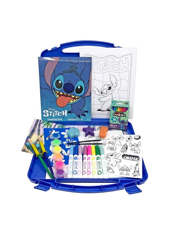 Cra-Z-Art Disney Stitch Kids Ultimate Creative Activity Arts & Crafts Case, 70+ Pieces for Creative Fun with Fan Favorite Stitch, Boys Girls Gift - Image 2