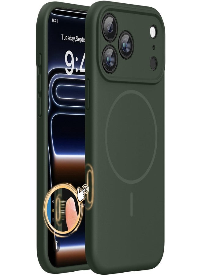 Miracase Magnetic for iPhone 17 Pro Max Case, Compatible with MagSafe, Integrated Silicone Camera Control Cover, 3.0mm Thicken Shockproof Drop Protection Phone Case for 17 ProMax, Dark Green - Image 1