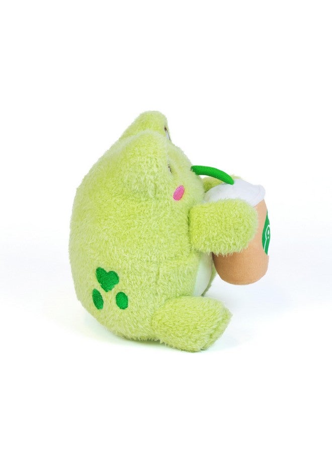 Cuddle Barn PlushGoals - Coffee Sippin' Wawa The Froggie Soft Lime Green Scented Stuffed Animal Kawaii Frog Plush Toy, 6 inches - Image 5
