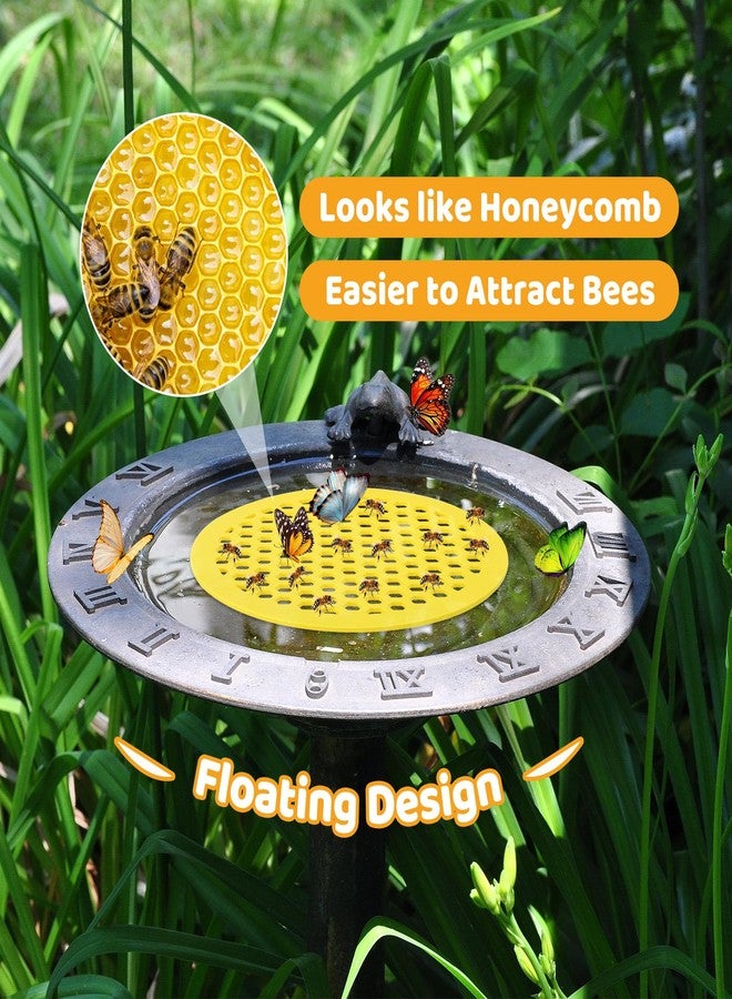DECOHS 4 Pack Floating Bee Islands - 7.87" EVA Foam Floating Watering Station - Butterfly Bee Watering Can for Feeding, Bee Bath, Outdoor Garden Decor - Image 5