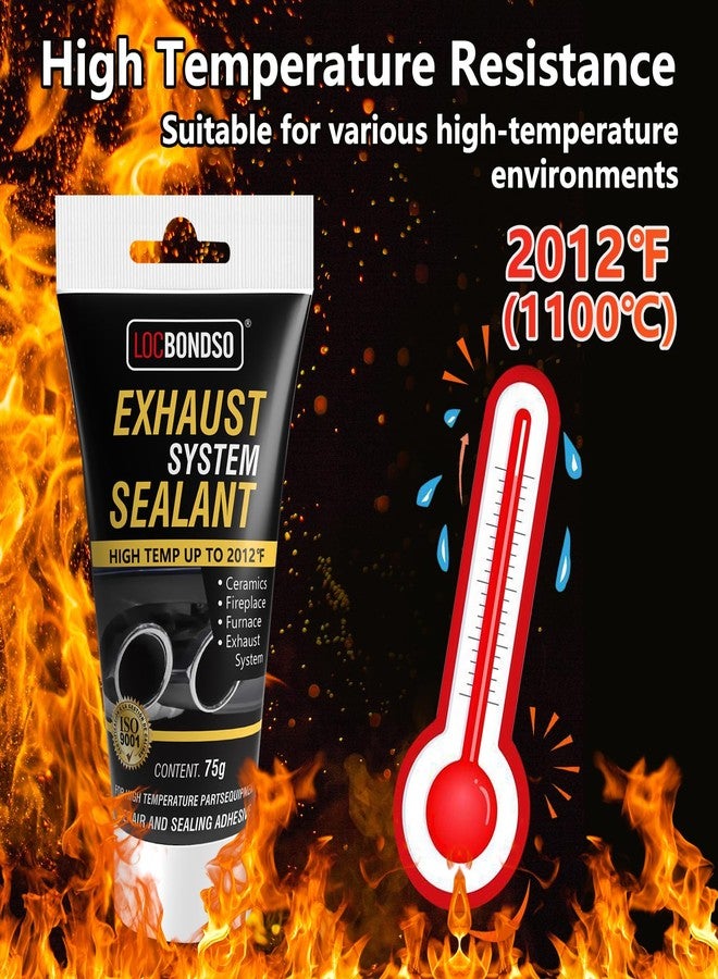 LOCBONDSO High Temp Muffler and Tailpipe Sealer - Exhaust System Sealant - 2.6 oz. Muffler Repair Kit for Auto Exhaust, Mufflers, Tailpipes - Image 2