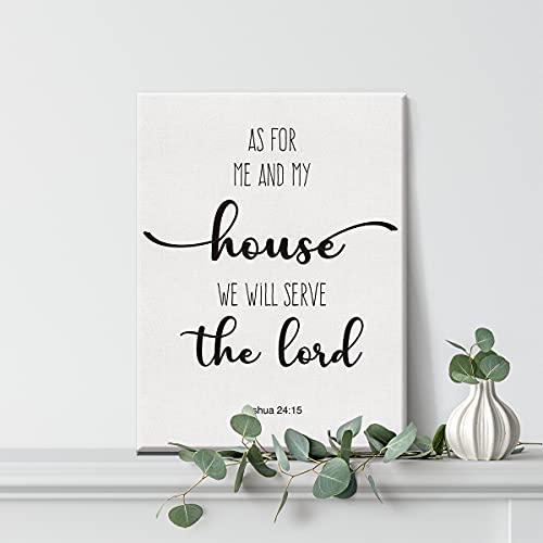 Nvhai Bible Verse Art Wall Decor Joshua 24:15 We Will Serve the Lord Scripture Canvas Painting Prints for Home Dining Room Living Room Decor Framed Artwork Christian Gifts(12x15 Inch) - Image 5