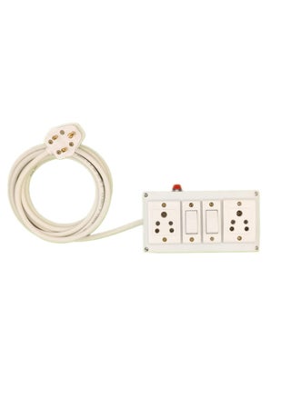 BRUK Extension Board with Long 1sqmm 3 Cor Wire 6A 2 Switch and 2 Socket Combined Bord With Fuse 6A Small Plug 15 Meter Wire - pzsku/Z85850497DA4D5431E49FZ/45/1746618265/8a998baa-1f15-46f0-83a6-12590488f88f
