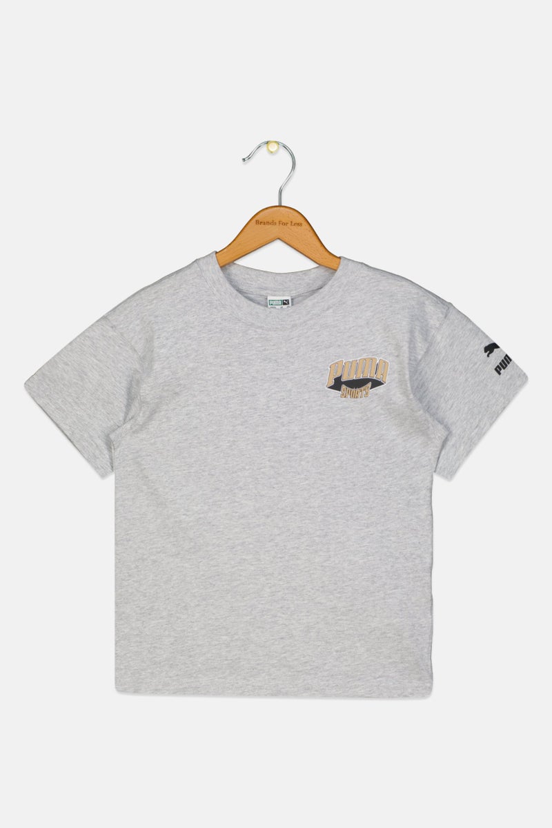 PUMA Kids Boy Relaxed Fit Short Sleeves Outdoor T-Shirt, Grey - Image 1
