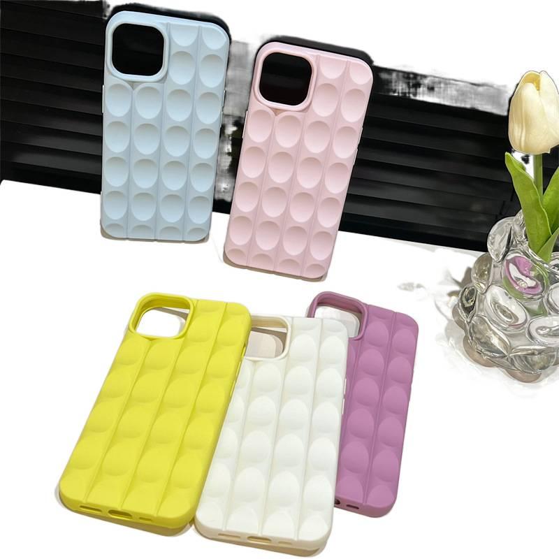Protective Case | White | Silicone | 3D Embossed Pattern | Drop Protection | Shockproof Cover for iPhone 13 - Image 5