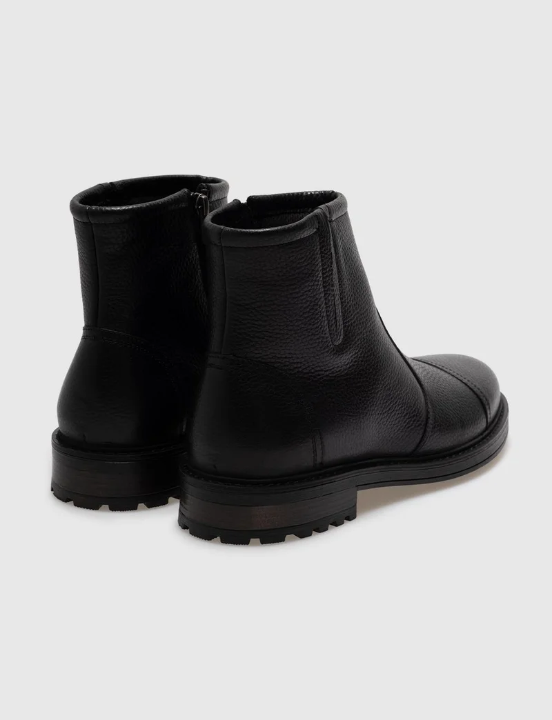 كاباني Black Zippered Men's Casual Boots