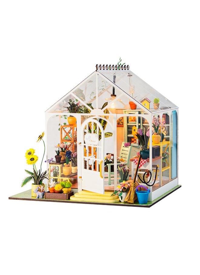 Bluejw - Hongda Diy Cabin Sunshine Flower Language 3D Stereo Assembled Book Stand Building Model Adult Decompression Toy Gift - Image 1