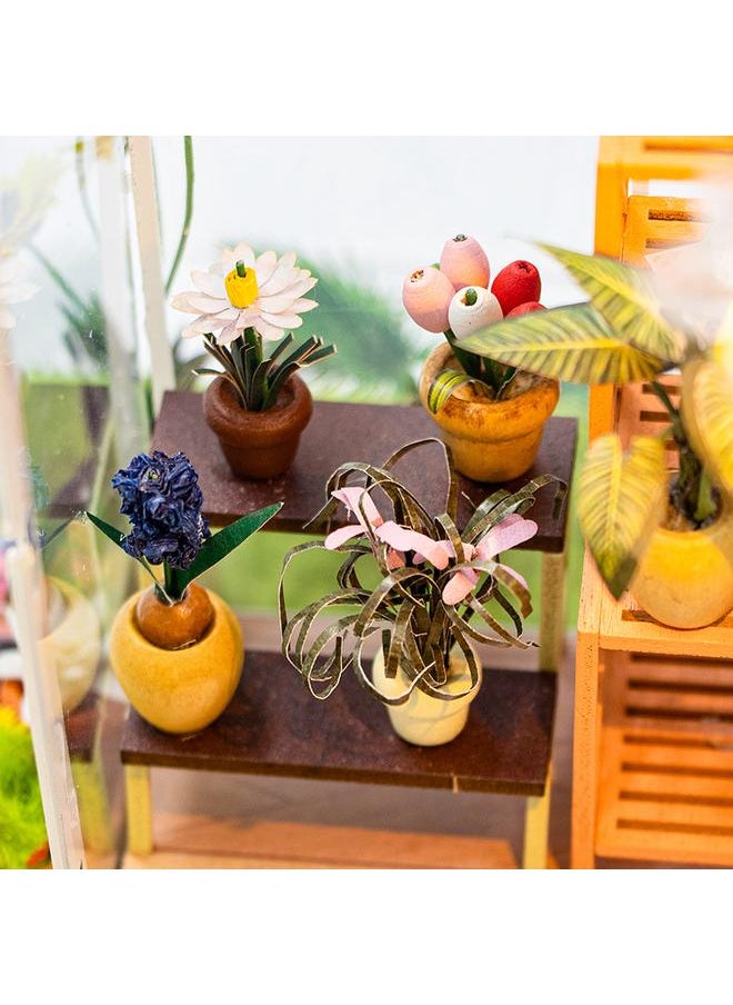 Bluejw - Hongda Diy Cabin Sunshine Flower Language 3D Stereo Assembled Book Stand Building Model Adult Decompression Toy Gift - Image 1